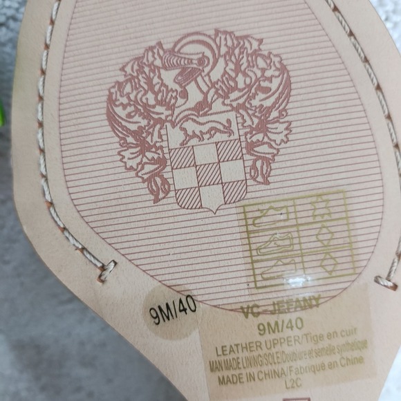 Vince Camuto Sandals Womens 9M Floral Wedge Ankle Strap White Multicolor Heels - Picture 6 of 7